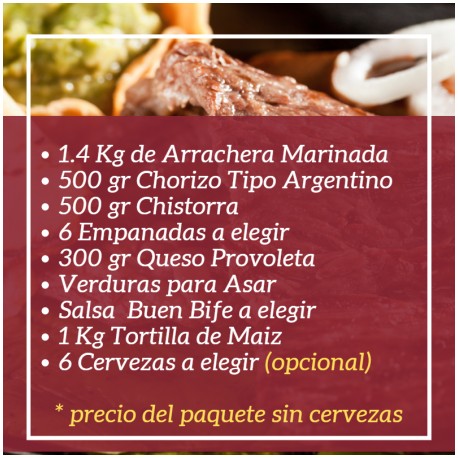 PAQUETE ARRACHERA MARINADA CON CHORIZO