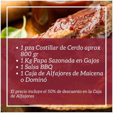 PAQUETE COSTILLAS BBQ CERDO