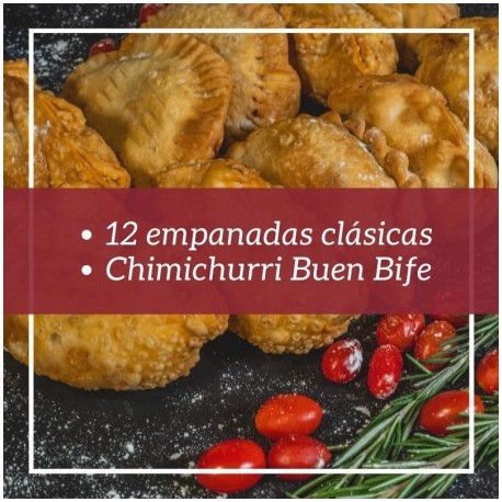 PAQUETE 12 EMPANADAS CON CHIMICHURRI